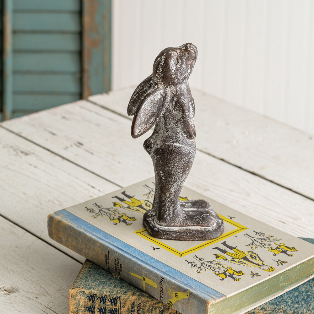 Cast Iron Rabbit Statue