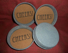 Load image into Gallery viewer, &quot;Cheers&quot; Mason Jar Lid Coasters - Set of 4
