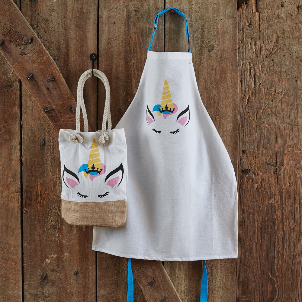 Unicorn Apron with Matching Tote Bag - Children's Apron